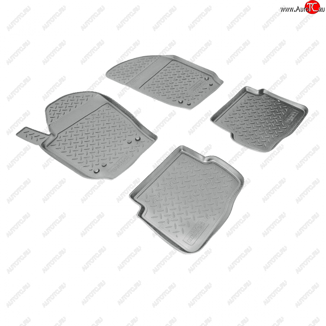 2 759 р. Коврики салонные Norplast  Volkswagen Polo  9N1 (2001-2009) седан дорестайлинг, хэтчбэк 5 дв. дорестайлинг, рестайлинг седан, рестайлинг, хэтчбэк 5 дв. (серый)  с доставкой в г. Кемерово