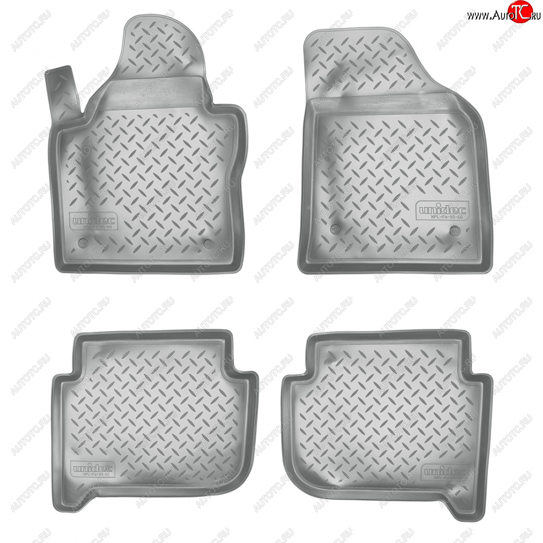 3 199 р. Коврики салонные Norplast  Volkswagen Touran  1T (2003-2006) дорестайлинг минивэн (серый)  с доставкой в г. Кемерово