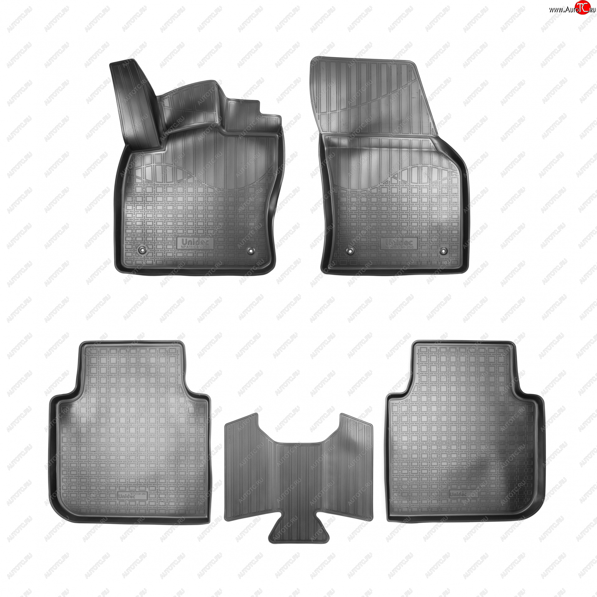 2 699 р. Коврики салонные 3D Norplast  Skoda Kodiaq  NU7 (2017-2021) дорестайлинг (черный)  с доставкой в г. Кемерово
