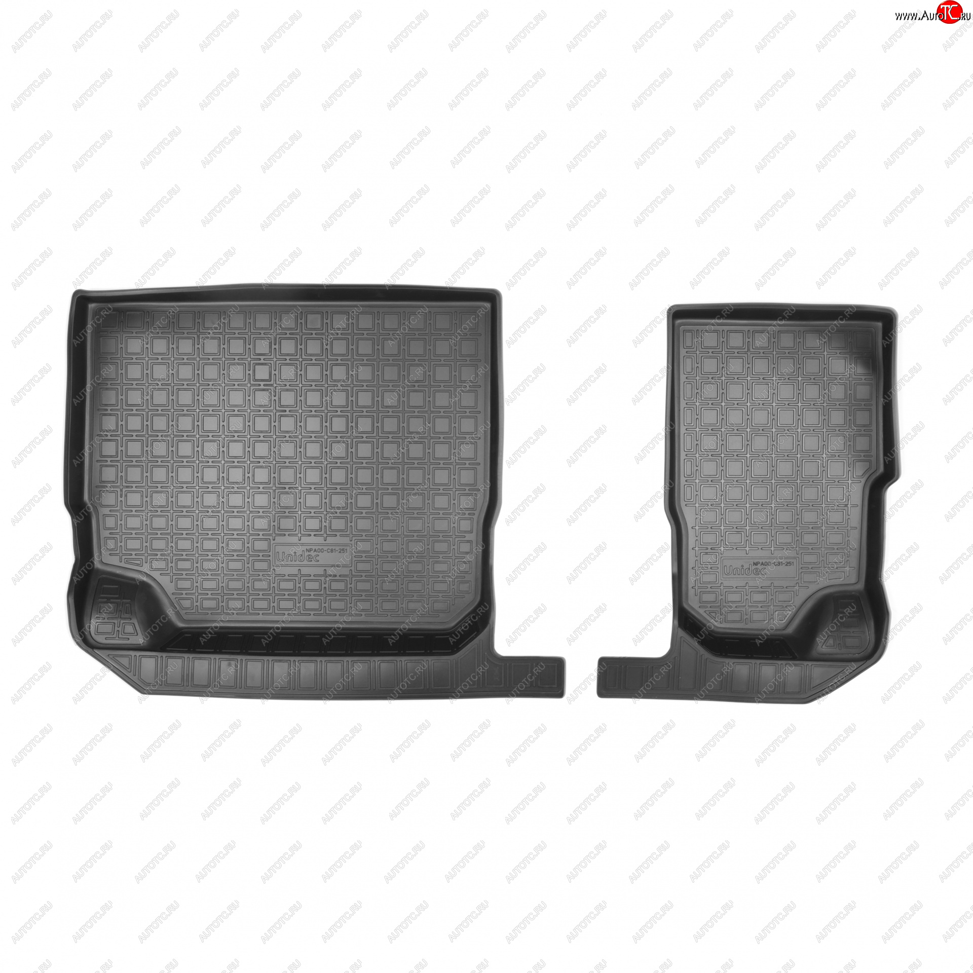 1 059 р. Коврики салонные (3 ряд) Norplast  Skoda Kodiaq  NU7 (2017-2021) дорестайлинг (черный)  с доставкой в г. Кемерово