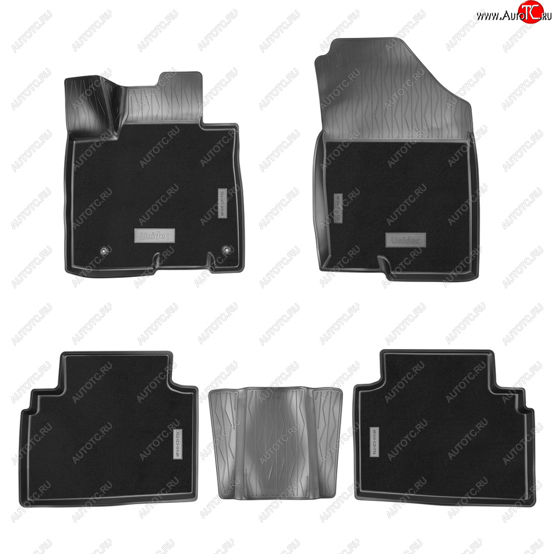 3 999 р. Коврики салонные комбинированные 3D Norplast Hyundai Tucson NX4 (2020-2022) (черный)  с доставкой в г. Кемерово
