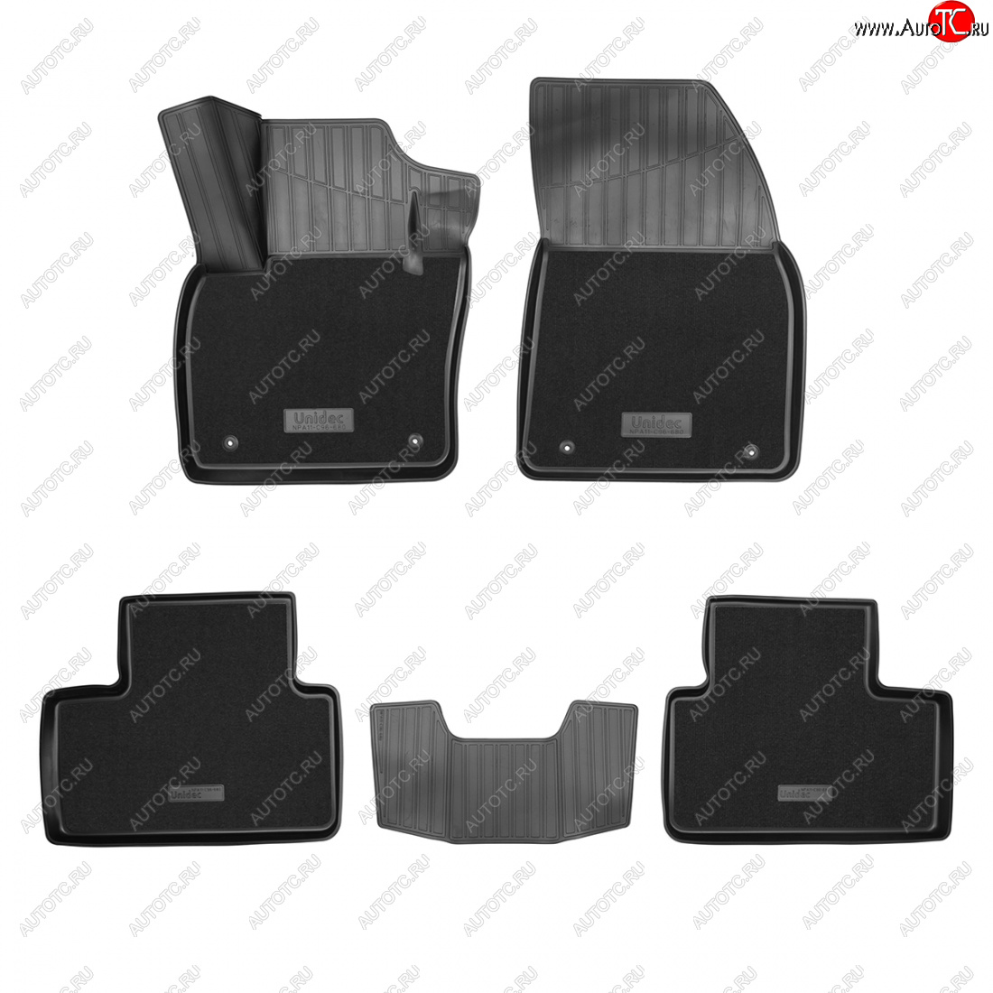 4 199 р. Коврики салонные комбинированные 3D Norplast  Volvo XC40 (2017-2022) (черный)  с доставкой в г. Кемерово