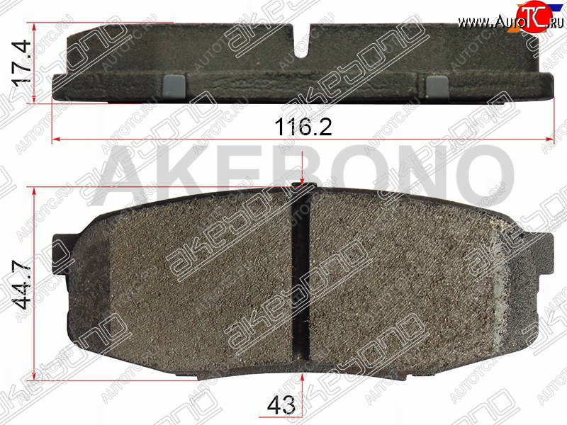 2 379 р. Колодки тормозные AKEBONO (задние)  Lexus LX570  J200 (2007-2022), Toyota Land Cruiser  200 (2007-2021), Toyota Sequoia (2007-2022), Toyota Tundra  XK50 (2007-2025)  с доставкой в г. Кемерово