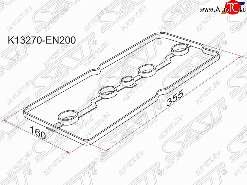 359 р. Прокладка клапанной крышки (MR18DE, MR20DE) SAT  Nissan Serena  2 - X-trail  1 T30  с доставкой в г. Кемерово