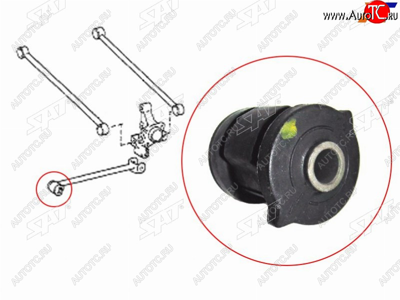 241 р. Сайлентблок задней продольной тяги TOYOTA CALDINACARINACORONACOROLLACAMRYMARK2 QUALIS 4WD 91-01 SAT ST-48725-12460  с доставкой в г. Кемерово