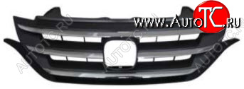 6 499 р. CR-V 12- РЕШЕТКА РАДИАТОРА С ХРОМ МОЛДИНГ (Китай)  Honda CR-V  RM1,RM3,RM4 (2012-2015) дорестайлинг (Неокрашенная)  с доставкой в г. Кемерово