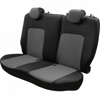 7 299 р. Комплект чехлов для сидений (РЗС 40/60 2Г жаккард) Дублин Lord Autofashion  Chevrolet Cobalt (2011-2023), Ravon R4 (2016-2020) (черный, вставка зигзаг серый, строчка черный)  с доставкой в г. Кемерово. Увеличить фотографию 3