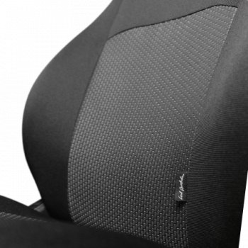 7 299 р. Комплект чехлов для сидений (РЗС 60/40 2П+1Г жаккард) Дублин Lord Autofashion  Chevrolet Cruze  J300 (2009-2015) седан дорестайлинг, седан рестайлинг (черный, вставка Зигзаг серая, строчка черная)  с доставкой в г. Кемерово. Увеличить фотографию 8