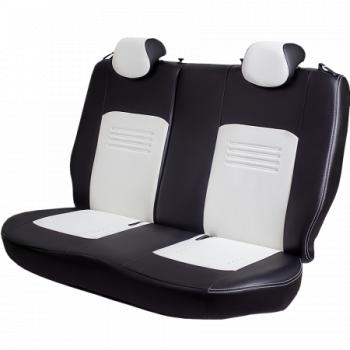 8 549 р. Комплект чехлов для сидений (ЦЗС Илана+Орегон) ТУРИН СТ Lord Autofashion  Daewoo Nexia  дорестайлинг (1995-2008) (черный, вставка белая, строчка белая)  с доставкой в г. Кемерово. Увеличить фотографию 7