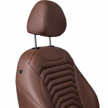 24 649 р. Комплект чехлов для сидений (к. Trend Spor Орегон) БАЙРОН ст ПРЕЗИДЕНТ Lord Autofashion  Ford Focus  3 (2010-2019) универсал дорестайлинг, хэтчбэк дорестайлинг, седан дорестайлинг, седан рестайлинг, универсал рестайлинг, хэтчбэк рестайлинг (темно-коричневый, вставка темно-коричнвая+коричневая, строчка коричневая)  с доставкой в г. Кемерово. Увеличить фотографию 6