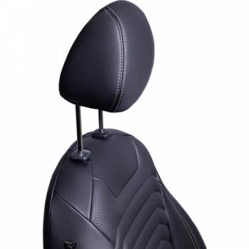 24 649 р. Комплект чехлов для сидений (к. Trend Spor Орегон) БАЙРОН ст ПРЕЗИДЕНТ Lord Autofashion  Ford Focus  3 (2010-2019) универсал дорестайлинг, хэтчбэк дорестайлинг, седан дорестайлинг, седан рестайлинг, универсал рестайлинг, хэтчбэк рестайлинг (черный, вставка черная, строчка бежевая)  с доставкой в г. Кемерово. Увеличить фотографию 2
