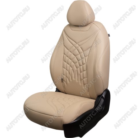 26 399 р. Комплект чехлов для сидений (к.Trend Sport РЗСиС 60/40-без подлок. 3Г Орегон) БАЙРОН ст ЖУК Lord Autofashion  Ford Focus  3 (2010-2019) универсал дорестайлинг, хэтчбэк дорестайлинг, седан дорестайлинг, седан рестайлинг, универсал рестайлинг, хэтчбэк рестайлинг (бежевый, вставка бежевая, строчка бежевая)  с доставкой в г. Кемерово