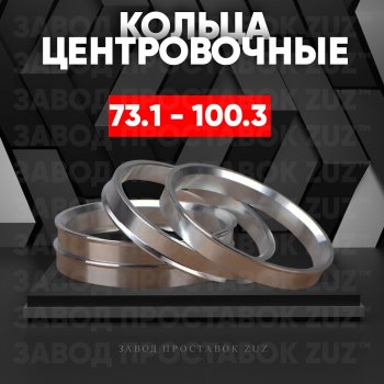 1 849 р. Центровочные кольца для дисков 73.1 - 100.3 (алюминиевые) 4шт. переходные центрирующие проставочные супинаторы на ступицу ЗАВОД ПРОСТАВОК ZUZ 73.1 - 100.3  с доставкой в г. Кемерово. Увеличить фотографию 1
