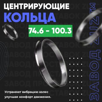 1 849 р. Центровочные кольца для дисков 74.6 - 100.3 (алюминиевые) 4шт. переходные центрирующие проставочные супинаторы на ступицу ЗАВОД ПРОСТАВОК ZUZ 74.6 - 100.3  с доставкой в г. Кемерово. Увеличить фотографию 1