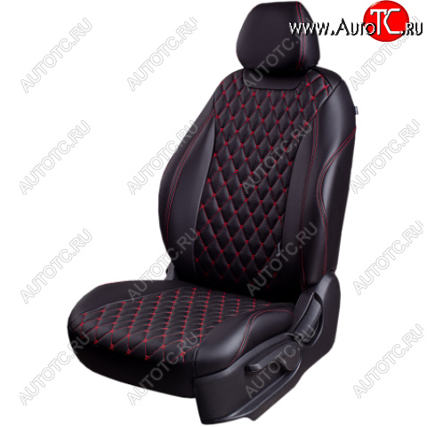 17 449 р. Комплект чехлов для сидений (РЗСиС 60/40 Орегон) БАЙРОН Lord Autofashion  Chevrolet Niva  2123 (2002-2020) дорестайлинг, рестайлинг (черный, вставка черная, строчка красная)  с доставкой в г. Кемерово