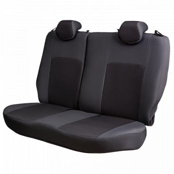 5 699 р. Комплект чехлов для сидений (РЗС 60/40 2Г Жаккард) Дублин Lord Autofashion Hyundai Solaris RBr хэтчбэк рестайлинг (2014-2017) (серый, вставка Стежок серая)  с доставкой в г. Кемерово. Увеличить фотографию 7