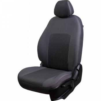 Комплект чехлов для сидений (РЗС 40/60 3П Жаккард) Дублин Lord Autofashion KIA Spectra (2000-2009) (серый, вставка Сеул серая)