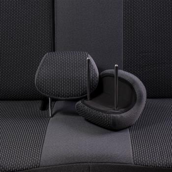 5 899 р. Комплект чехлов для сидений (ЦЗС 2П+1Г Жаккард) ДУБЛИН Lord Autofashion Renault Sandero (BS) (2009-2014) (серый, вставка Сеул серая)  с доставкой в г. Кемерово. Увеличить фотографию 5