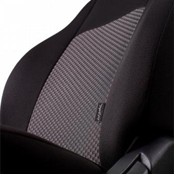 7 699 р. Комплект чехлов для сидений (7 мест Жаккард) Дублин Lord Autofashion ГАЗ Соболь 2217 автобус дорестайлинг  (1998-2002) (черный, вставка Стежок серая)  с доставкой в г. Кемерово. Увеличить фотографию 5