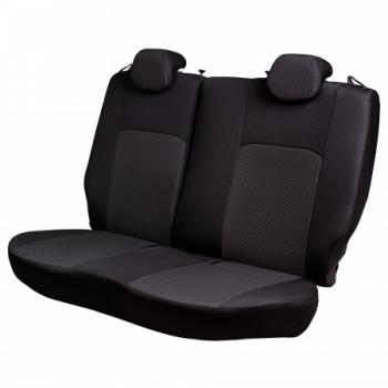 7 699 р. Комплект чехлов для сидений (7 мест Жаккард) Дублин Lord Autofashion ГАЗ Соболь 2217 автобус дорестайлинг  (1998-2002) (черный, вставка Стежок серая)  с доставкой в г. Кемерово. Увеличить фотографию 7