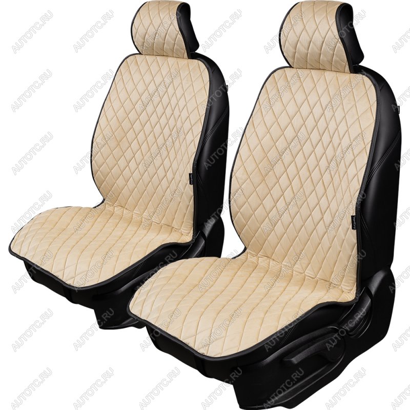 2 699 р. Накидка (2 места Хами) АЛЯСКА ст РОМБ Lord Autofashion   (светло бежевый, строчка бежевая)  с доставкой в г. Кемерово