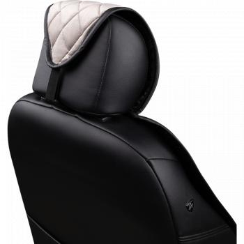 2 699 р. Накидка (2 места Хами) АЛЯСКА ст РОМБ Lord Autofashion   (светло-серая, строчка сераяя)  с доставкой в г. Кемерово. Увеличить фотографию 3