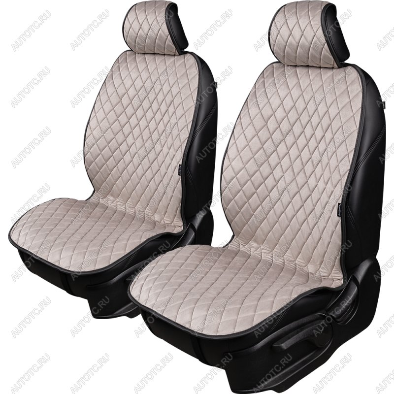 2 699 р. Накидка (2 места Хами) АЛЯСКА ст РОМБ Lord Autofashion   (светло-серая, строчка сераяя)  с доставкой в г. Кемерово