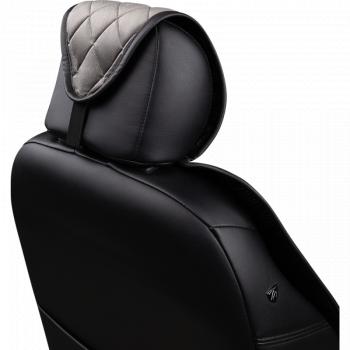 2 359 р.  Накидка (2 места Хами) АЛЯСКА ст РОМБ Lord Autofashion   (темно-серый, строчка серая)  с доставкой в г. Кемерово. Увеличить фотографию 2