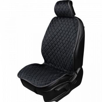 2 499 р. Накидка (2 места Хами) АЛЯСКА ст РОМБ Lord Autofashion   (черный, строчка бежевая)  с доставкой в г. Кемерово. Увеличить фотографию 2
