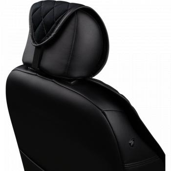 2 499 р. Накидка (2 места Хами) АЛЯСКА ст РОМБ Lord Autofashion   (черный, строчка бежевая)  с доставкой в г. Кемерово. Увеличить фотографию 6