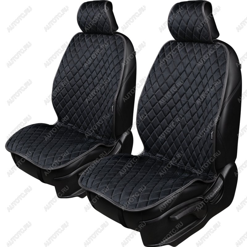 2 499 р. Накидка (2 места Хами) АЛЯСКА ст РОМБ Lord Autofashion   (черный, строчка бежевая)  с доставкой в г. Кемерово