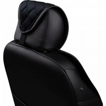 2 499 р. Накидка (2 места Хами) АЛЯСКА ст РОМБ Lord Autofashion   (черный, строчка красная)  с доставкой в г. Кемерово. Увеличить фотографию 3