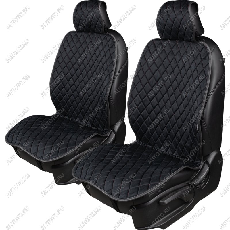 2 499 р. Накидка (2 места Хами) АЛЯСКА ст РОМБ Lord Autofashion   (черный, строчка красная)  с доставкой в г. Кемерово