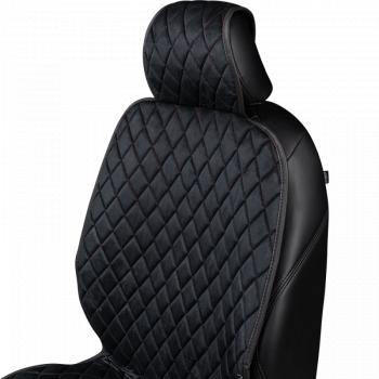 2 499 р. Накидка (2 места Хами) АЛЯСКА ст РОМБ Lord Autofashion   (черный, строчка красная)  с доставкой в г. Кемерово. Увеличить фотографию 2