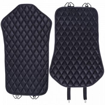 1 189 р. Накидка на сиденье (1 место Каир) ЛЮКС ст РОМБ Lord Autofashion   (черный, строчка черная)  с доставкой в г. Кемерово. Увеличить фотографию 3