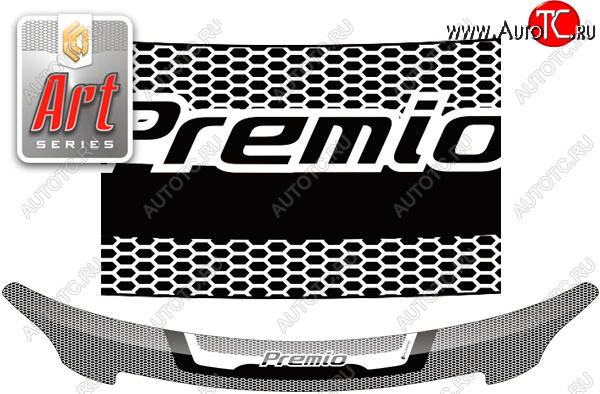 2 399 р. Дефлектор капота CA-Plastic  Toyota Premio  T260 (2007-2016) дорестайлинг, 1-ый рестайлинг (серия ART графит)  с доставкой в г. Кемерово