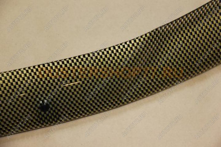 2 089 р. Дефлектор окон CA-Plastic  Nissan Sunny  B15 (1998-2004) (Шелкография карбон золото)  с доставкой в г. Кемерово