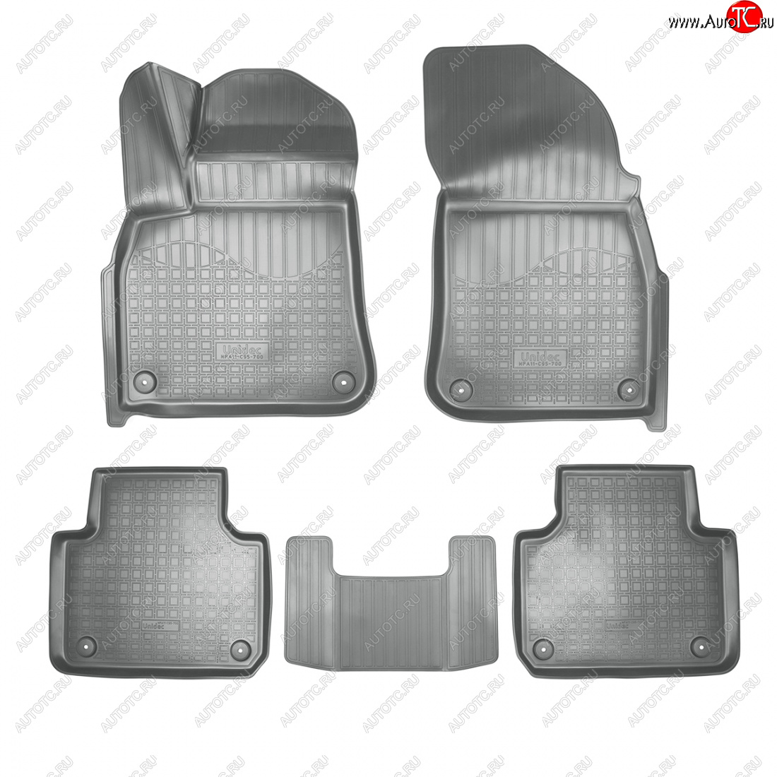 3 799 р. Коврики салонные 3D Norplast  Volkswagen Touareg  CR (2018-2025) (серый)  с доставкой в г. Кемерово