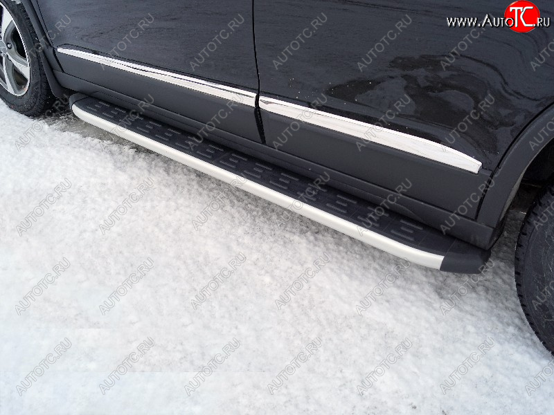 20 599 р. Пороги алюминиевые с пластиковой накладкой ТСС Тюнинг  Haval M6 (2021-2025) (серые)  с доставкой в г. Кемерово