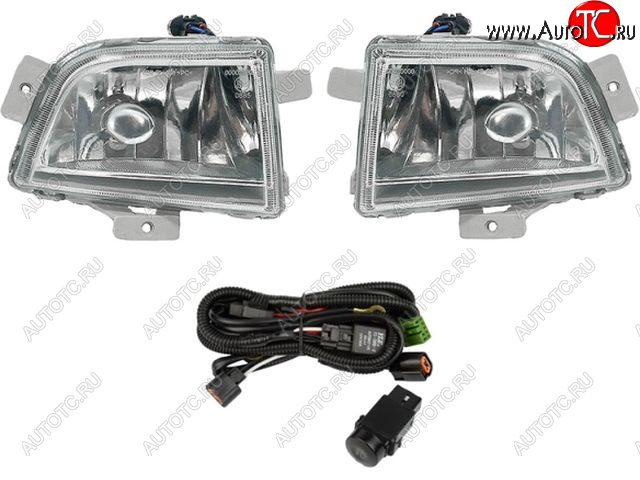 3 279 р. Комплект противотуманных фар (с кнопкой и проводкой) BodyParts Chevrolet Aveo T200 хэтчбек 5 дв (2002-2008)  с доставкой в г. Кемерово
