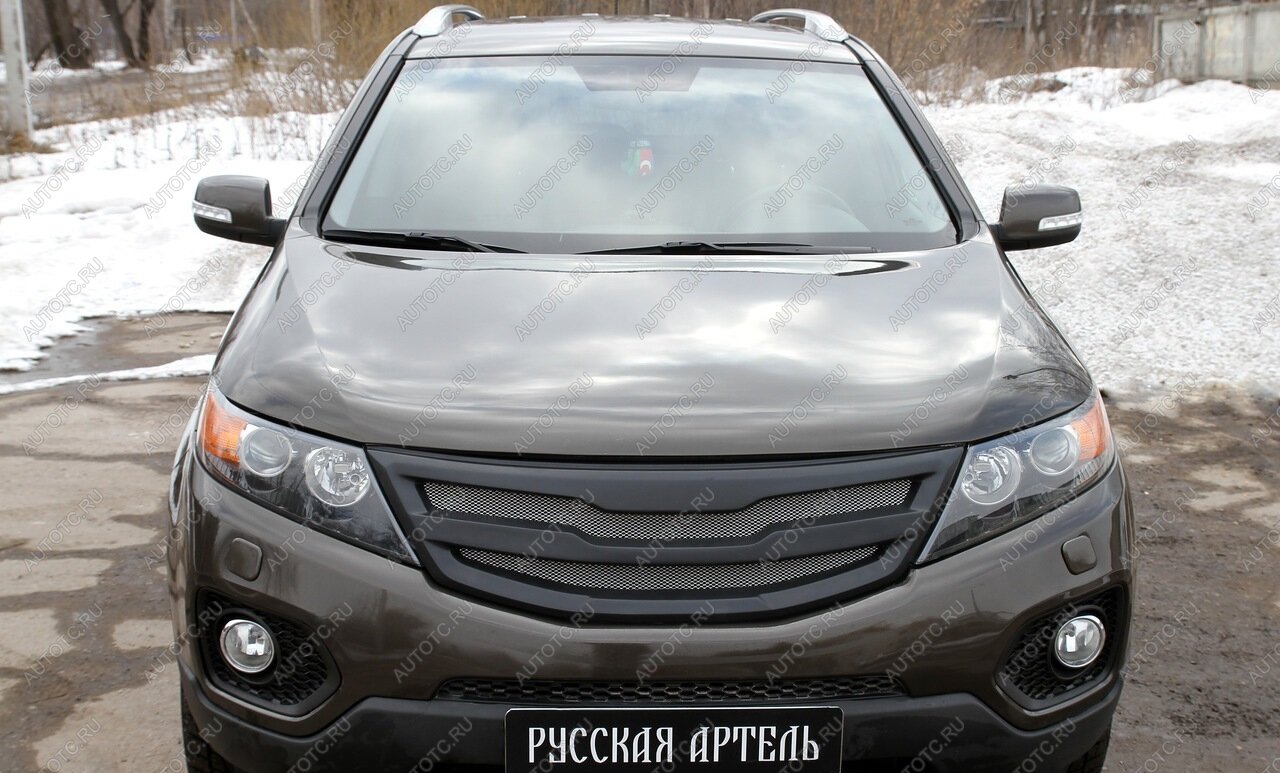 5 749 р. Решетка радиатора Русская Артель KIA Sorento XM дорестайлинг (2009-2012) (черная сетка)  с доставкой в г. Кемерово