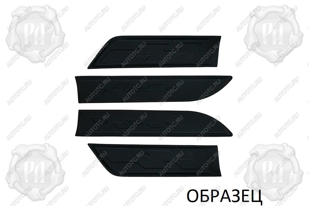 7 249 р. Молдинги на двери (широкие) Русская Артель Nissan Navara 2 D40 дорестайлинг (2004-2010) (шагрень)  с доставкой в г. Кемерово