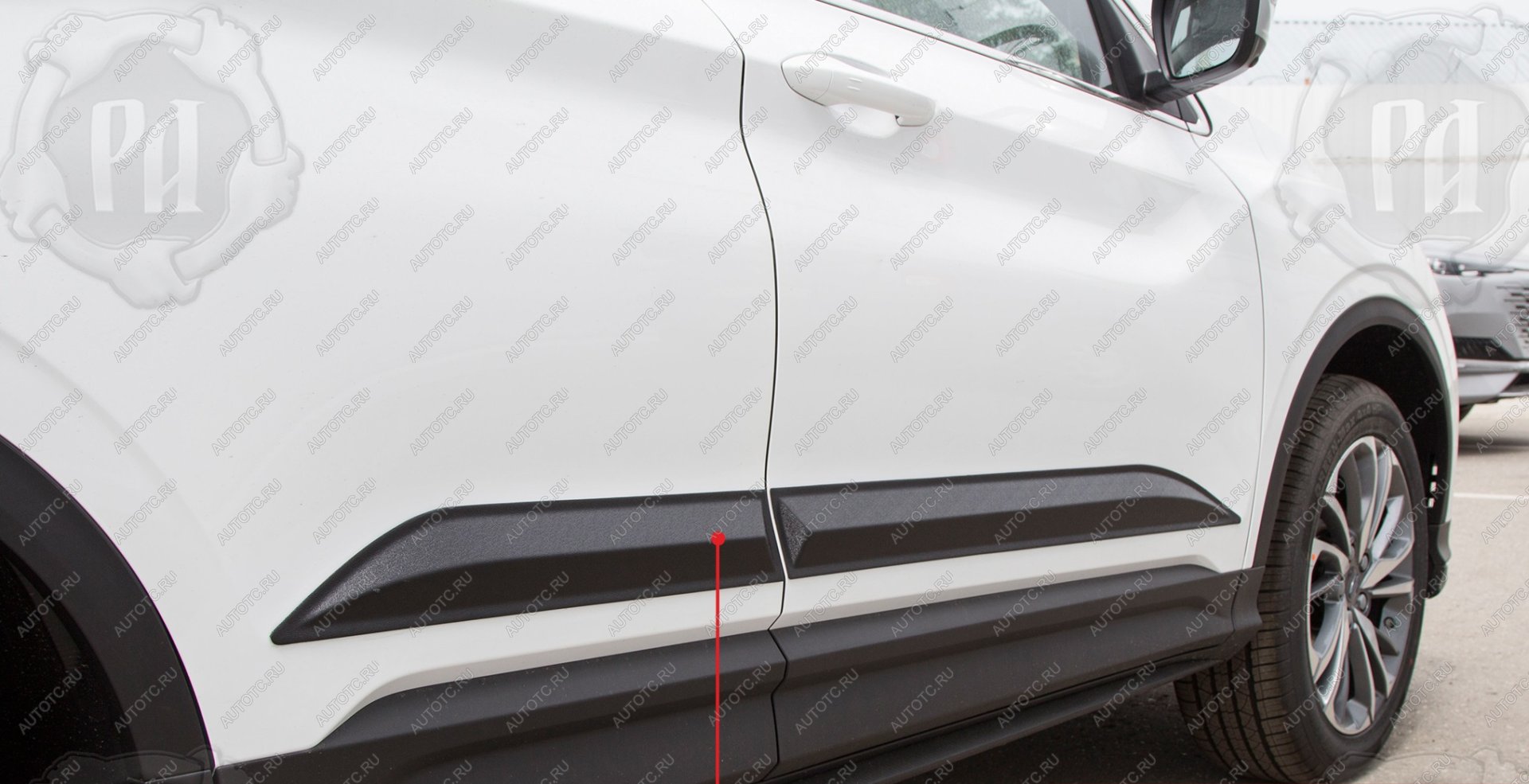 759 р. Молдинг двери задний правый Русская Артель  Geely Coolray  SX11 (2018-2023) дорестайлинг (шагрень)  с доставкой в г. Кемерово