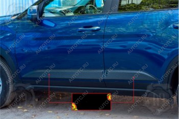 1 109 р. Молдинг двери передний правый Русская Артель  Hyundai Creta  SU (2020-2022) (глянец под покраску)  с доставкой в г. Кемерово
