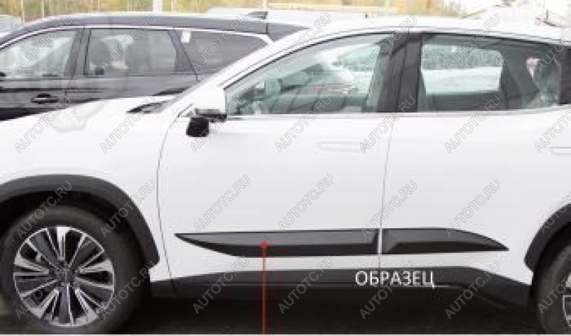 769 р.  Молдинг на двери задний правый (вариант 2) Русская Артель  KIA Rio  4 FB (2020-2025) рестайлинг седан (шагрень)  с доставкой в г. Кемерово