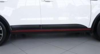 Молдинг двери передний левый Русская Артель KIA Soul PS дорестайлинг (2014-2016) (шаргень)