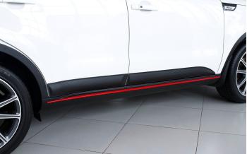 Молдинг двери задний правый Русская Артель KIA Soul PS рестайлинг (2017-2019) (шагрень)