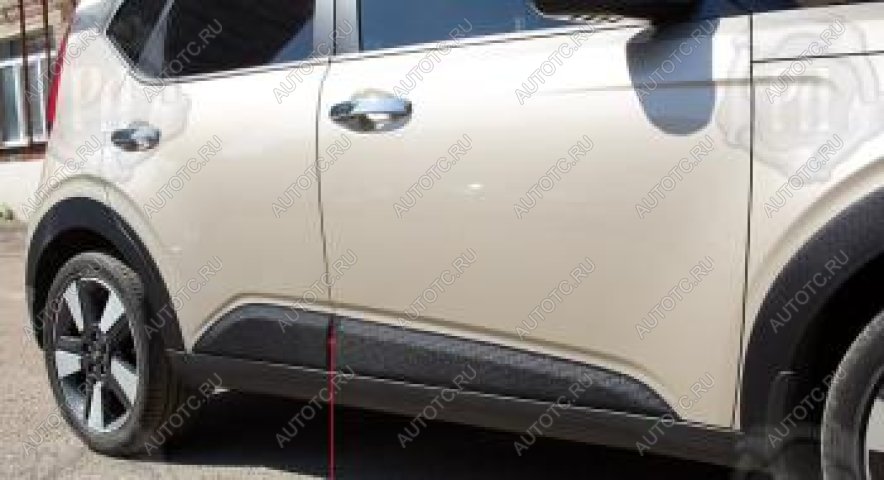 1 189 р. Молдинг двери передний правый Русская Артель KIA Soul SK3 (2018-2022) (глянец под покраску)  с доставкой в г. Кемерово