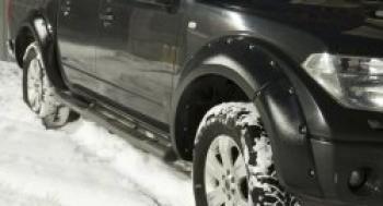 Расширители колесных арок (передний левый) Русская Артель Nissan Navara  2 D40 (2004-2010) дорестайлинг (шагрень)