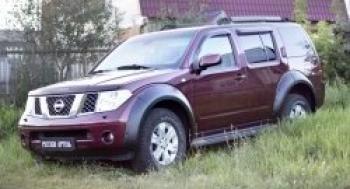 Расширители колесных арок (задний левый) Русская Артель Nissan Pathfinder  R51 (2009-2014) рестайлинг (шагрень)